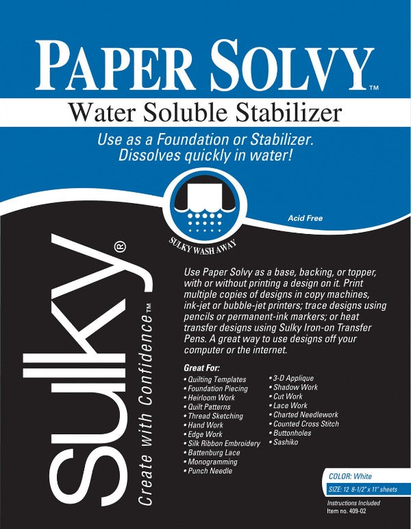White Tear Away Stabilizer Embroidery Stabilizer Foundation Paper