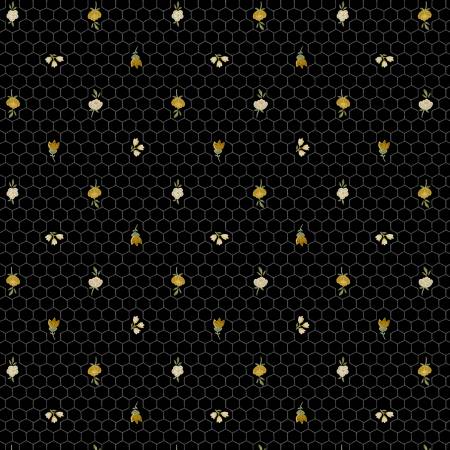 Alexandra - Black Honeycomb w/Metallic Accents