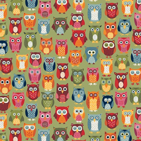 Autumn Days - Green Owls