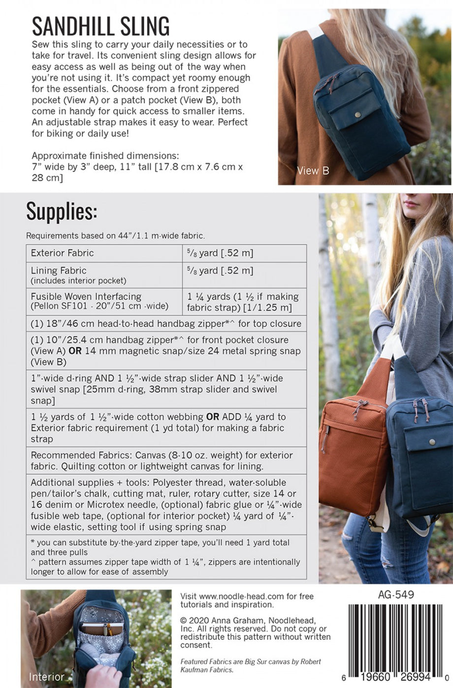 Kenzie Cross Body Sling Bag PDF Sewing Pattern, Tablet Bag, Sports Bag -  Etsy
