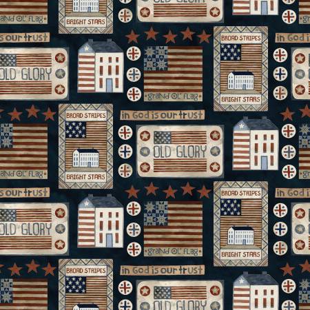 Bright Stars - Houses And Flags Navy