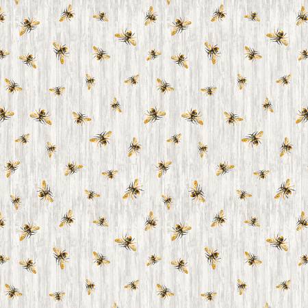 Honey Bee Farm - Flying Bees On Wood Texture