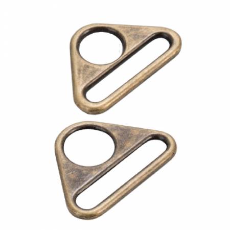1-1/2" Flat Triangle Ring - Antique Brass