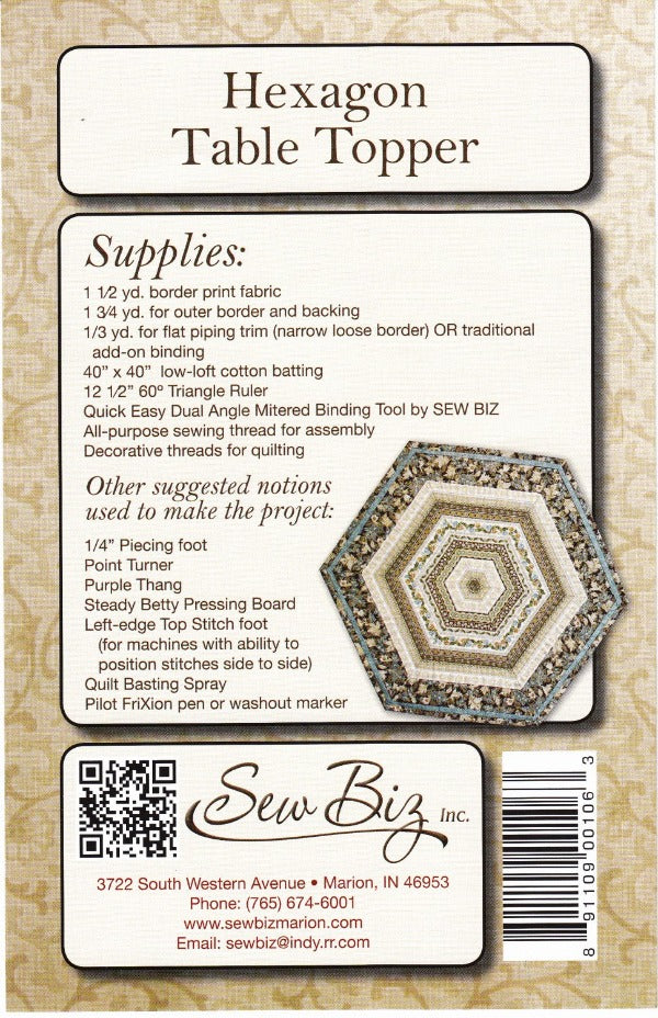 Hexagon Table Topper Pattern – Miller’s Dry Goods