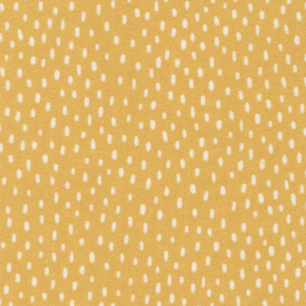 Caramel Line Dots Flannel