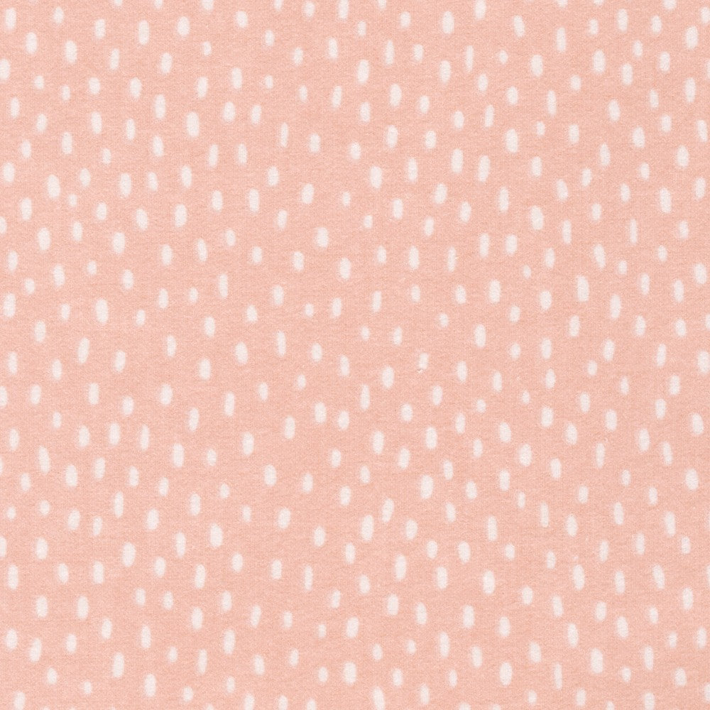 Pink Lemonade Line Dots Flannel