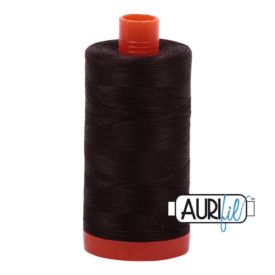 Aurifil Thread 50 wt - Very Dark Bark