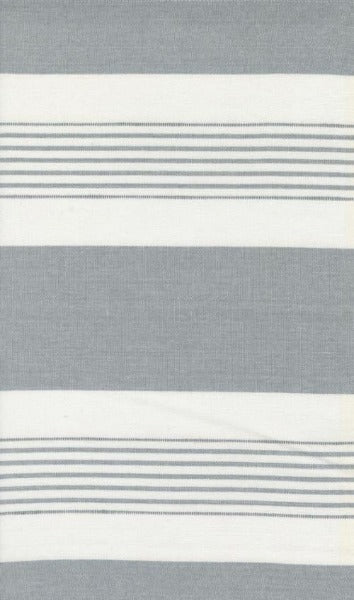18" Moda Toweling - Easy Living Silver Stripes