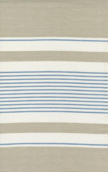 18" Moda Toweling - Easy Living Flax Sky Stripes