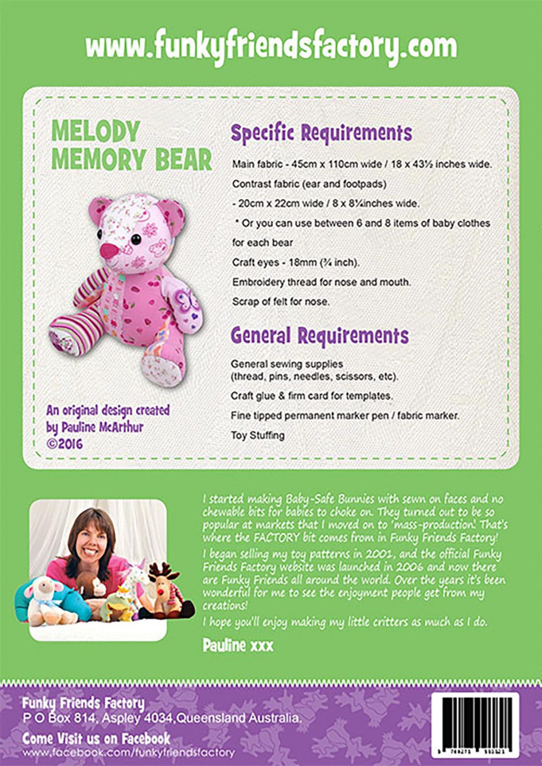 Melody Memory Bear Pattern – Miller's Dry Goods