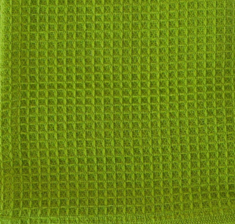 13×13 Waffle Weave Dish Cloth - Lime Green
