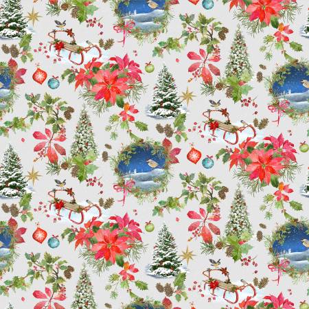 Retro Christmas Fabric